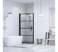 vidaXL Porta per Doccia in Vetro Temperato 100x178 cm Nera