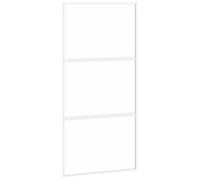 vidaXL Porta Scorrevole Bianca 102,5x205cm Vetro Temperato e Alluminio