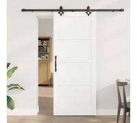 vidaXL Porta scorrevole Bianco e Nero 83 x 202 cm