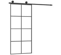 VIDAXL - Porta Scorrevole Con Ferramenta 90x205cm Vetro Esg Alluminio