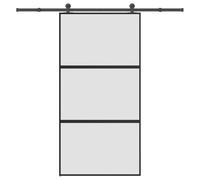 vidaXL Porta Scorrevole con Ferramenta Vetro Temperato Alluminio, porta scorrevole su binario, porta scorrevole interna, porta scorrevole interna