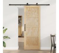 vidaXL Porta Scorrevole con Set di Ferramenta 73,5x198,5 cm Legno Massello di Pino