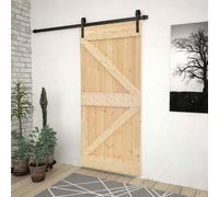VidaXL Porta Scorrevole con Set Hardware 100x210 cm in Legno di Pino