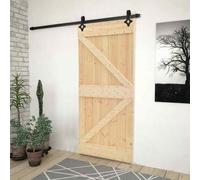 VidaXL Porta Scorrevole con Set Hardware 100x210 cm in Legno di Pino
