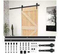 Porta scorrevole con set hardware 100x210 cm in legno di pino