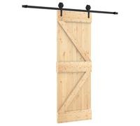 vidaXL Porta Scorrevole con Set Hardware 70x210 cm Legno Massello Pino