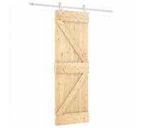 vidaXL Porta Scorrevole con Set Hardware 70x210 cm Legno Massello Pino