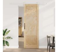 vidaXL Porta scorrevole con set hardware 78x232 cm in legno massello di pino