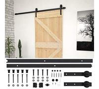 Porta scorrevole con set hardware 80x210 cm in legno di pino