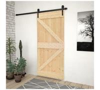 VidaXL Porta Scorrevole con Set Hardware 80x210 cm in Legno di Pino