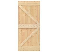 VidaXL Porta Scorrevole con Set Hardware 80x210 cm in Legno di Pino