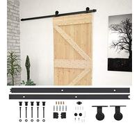 Porta scorrevole con set hardware 80x210 cm in legno di pino