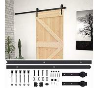 vidaXL Porta Scorrevole con Set Hardware 80x210 cm in Legno di Pino