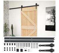 vidaXL Porta Scorrevole con Set Hardware 90x210 cm in Legno di Pino