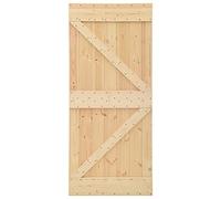 vidaXL Porta Scorrevole con Set Hardware 90x210 cm in Legno di Pino