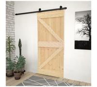 vidaXL Porta Scorrevole con Set Hardware 90x210 cm in Legno di Pino