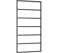 vidaXL Porta scorrevole ESG vetro e alluminio 102x205 cm nero