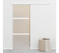 vidaXL Porta Scorrevole Fermi Vetro ESG e Alluminio Argento 76x205 cm