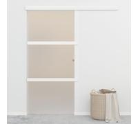 vidaXL Porta Scorrevole Fermi Vetro ESG e Alluminio Argento 90x205 cm