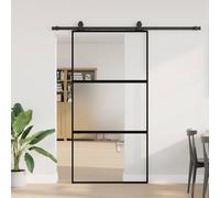 vidaXL Porta Scorrevole Ferramenta Nera 102,5x205 cm Vetro Temperato