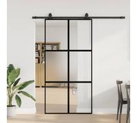 vidaXL Porta Scorrevole Ferramenta Nera 102,5x205 cm Vetro Temperato