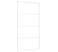 vidaXL Porta Scorrevole in Vetro ESG e Alluminio 102,5x205 cm Bianca