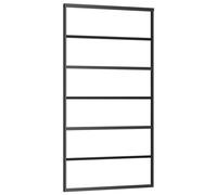 vidaXL Porta Scorrevole in Vetro ESG e Alluminio 102x205 cm Nera