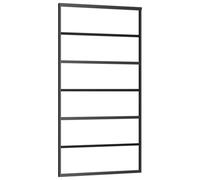 vidaXL Porta Scorrevole in Vetro ESG e Alluminio 102x205 cm Nera