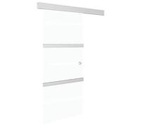 vidaXL Porta Scorrevole in Vetro ESG e Alluminio 90x212 cm Argento