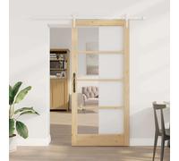 vidaXL Porta scorrevole Naturale 93 x 202 cm
