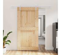 vidaXL Porta scorrevole Naturale e Bianco 100 x 210 cm