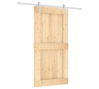 vidaXL Porta scorrevole Naturale e Bianco 100 x 210 cm