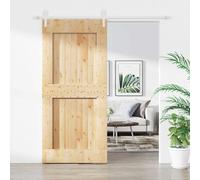 vidaXL Porta scorrevole Naturale e Bianco 100 x 210 cm