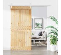 vidaXL Porta scorrevole Naturale e Bianco 100 x 210 cm