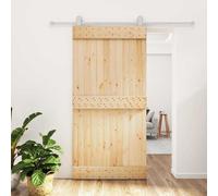 vidaXL Porta scorrevole Naturale e Bianco 100 x 210 cm
