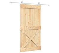 vidaXL Porta scorrevole Naturale e Bianco 100 x 210 cm