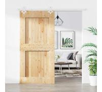 vidaXL Porta scorrevole Naturale e Bianco 100 x 210 cm