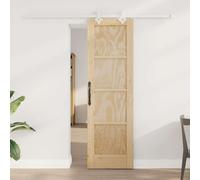 vidaXL Porta scorrevole Naturale e Bianco 61 x 198,5 cm