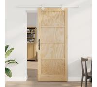 vidaXL Porta scorrevole Naturale e Bianco 86 x 211 cm