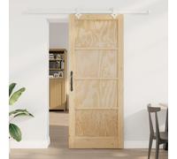 vidaXL Porta scorrevole Naturale e Bianco 86 x 211 cm