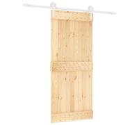 vidaXL Porta scorrevole Naturale e Bianco 90 x 210 cm