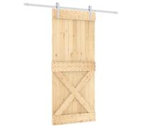 vidaXL Porta scorrevole Naturale e Bianco 90 x 210 cm