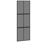 vidaXL Porta Scorrevole Nera 76x205 cm in Vetro Temperato e Alluminio, porta scorrevole da interno, porta scorrevole in vetro, porta scorrevole singola