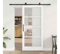 vidaXL Porta scorrevole ORKDAL 93 x 202 cm Bianco e Nero