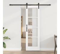 vidaXL Porta scorrevole ORKDAL Bianco e Nero 61 x 198,5 cm