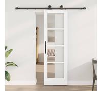 vidaXL Porta scorrevole ORKDAL Bianco e Nero 61 x 198,5 cm