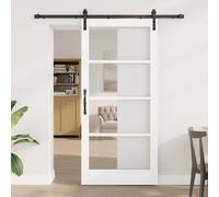 vidaXL Porta scorrevole ORKDAL Bianco e Nero 93 x 202 cm