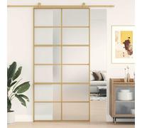 VIDAXL - Porta Scorrevole Oro 102,5x205 Vetro Smerigliato Esg Alluminio