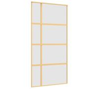 vidaXL Porta Scorrevole Oro 102,5x205 Vetro Smerigliato ESG Alluminio
