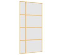 vidaXL Porta Scorrevole Oro 102,5x205 Vetro Smerigliato ESG Alluminio